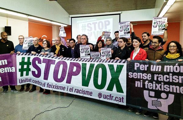 200 entidades se manifestarão em Barcelona contra o partido VOX - Aqui Catalunha