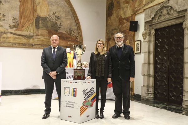 Recepção institucional para amistoso entre Catalunha e Venezuela - recepção