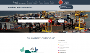 Página principal da plataforma Catalonia Industry Suppliers