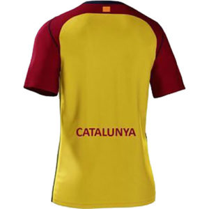 Parte traseria da nova camisa da seleção da Catalunha