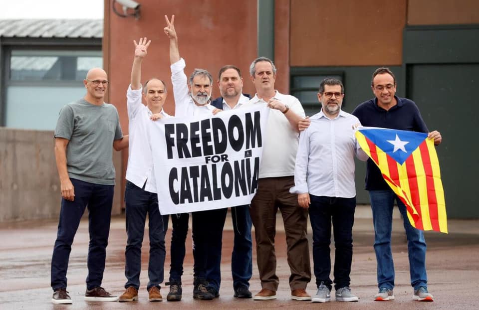 Indultados prometem continuar lutando pela independência da Catalunha