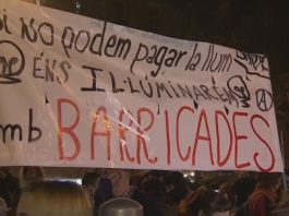 Protestos em Barcelona contra o aumento da conta de luz
