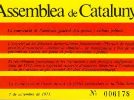 Qual foi o papel da Assembleia da Catalunha em 1971