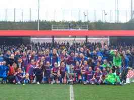 Goleada contra o Real Madrid dá novo título ao Barça na Liga espanhola de futebol feminino Goleada contra o Real Madrid dá novo título ao Barça na Liga espanhola de futebol feminino