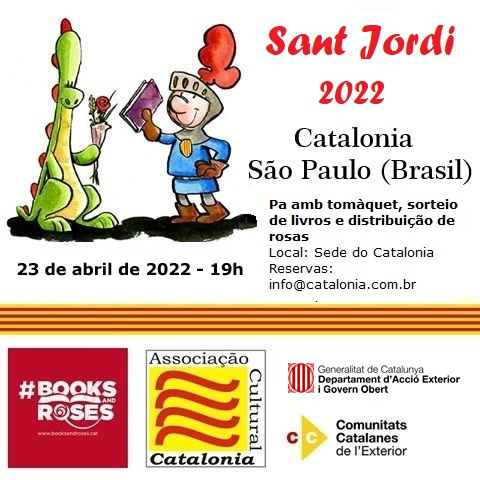 Associação Cultural Catalonia prepara comemoração presencial do Dia de Sant Jordi