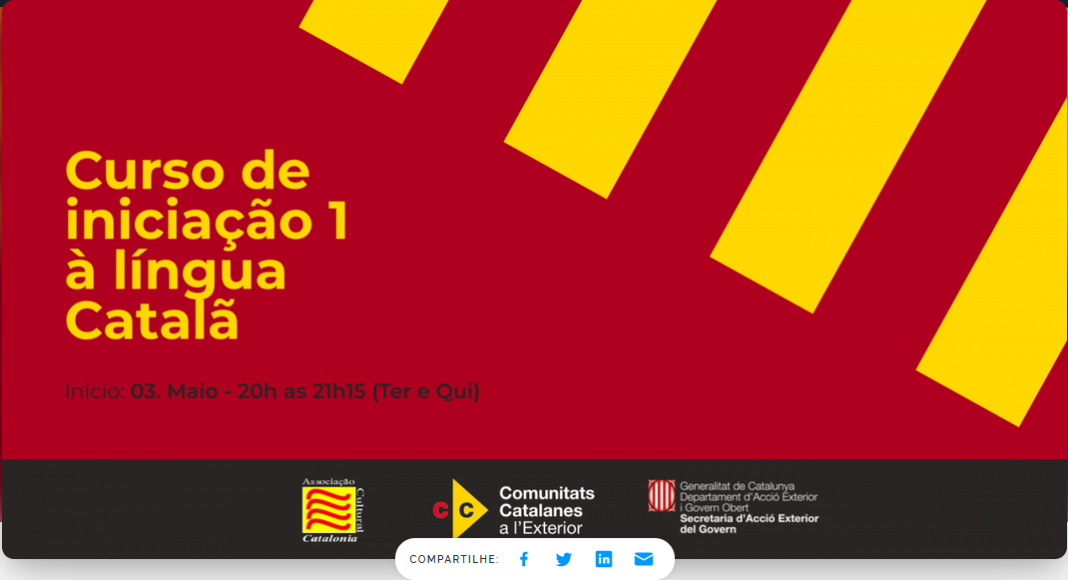 Inscrições abertas para novo curso de catalão da Associação Cultural Catalonia
