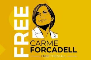 Ato de apoio à presa política catalã Carme Forcadell, em Madrid - Free Forcadell - Aqui Catalunha
