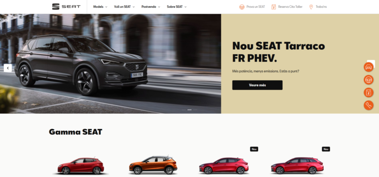 SEAT llança la pàgina en català, de moment només a Andorra