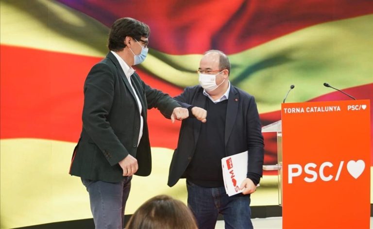 Iceta anuncia Illa como "o homem que vem para mudar as coisas" na Catalunha