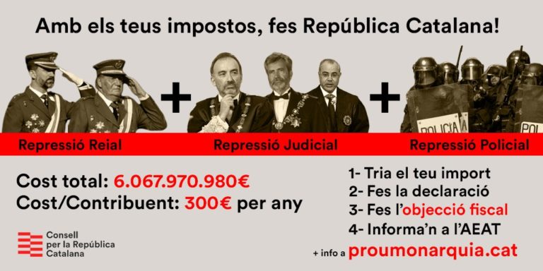 El Consell per la República Catalana promou una campanya de desobediència fiscal