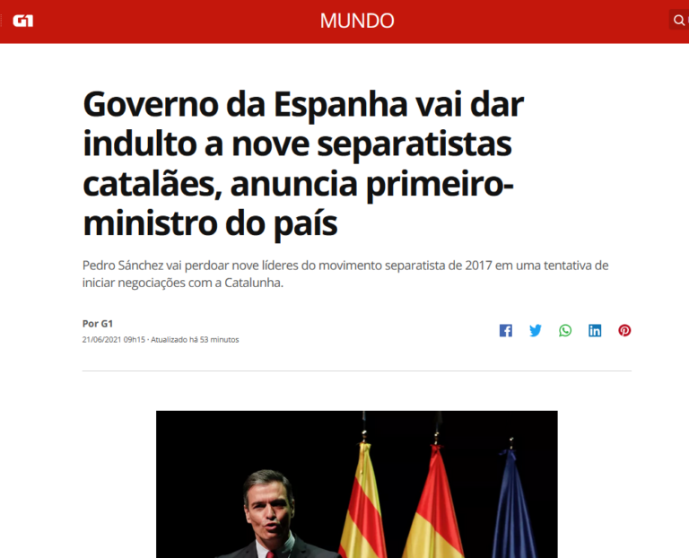 Portal G1, aprenda a informar melhor sobre a Catalunha