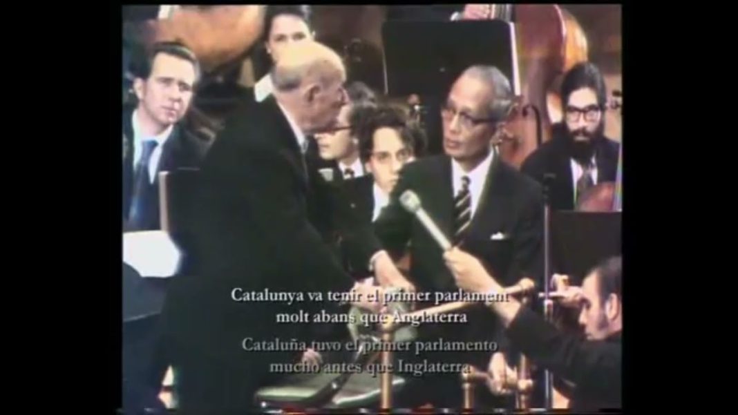 dinosaurus Zakenman doen alsof Ik ben een Catalaan": 50 jaar toespraak van Pau Casals bij de VN - Aqui  Catalunha